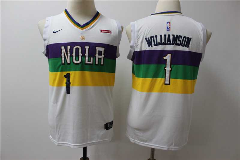 Pelicans 1 Zion Williamson White Youth City Edition Nike Swingman Jersey,We sell and wholesale Pelicans 1 Zion Williamson White Youth City Edition Nike Swingman Jersey on line form chian!